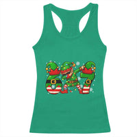 Funny Elf Dab Six Seven Meme Racerback Tank Top Christmas Trending 67 Gift - Wonder Print Shop
