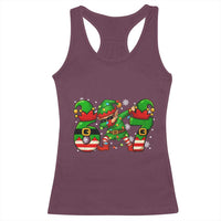 Funny Elf Dab Six Seven Meme Racerback Tank Top Christmas Trending 67 Gift - Wonder Print Shop