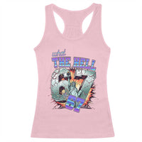 Funny Statue Of Liberty Six Seven Meme Racerback Tank Top What The Hell Is 67 Gift - Wonder Print Shop