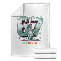 Statue Of Liberty Six Seven Meme Throw Blanket Trendy Gen Z Christmas Gift - Wonder Print Shop