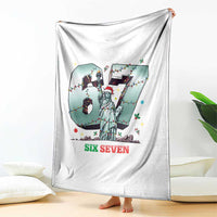 Statue Of Liberty Six Seven Meme Throw Blanket Trendy Gen Z Christmas Gift - Wonder Print Shop