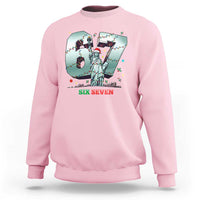Statue Of Liberty Six Seven Meme Sweatshirt Trendy Gen Z Christmas Gift - Wonder Print Shop