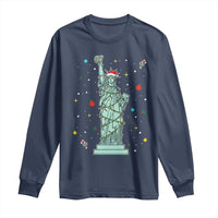 Statue Of Liberty Six Seven Meme Long Sleeve Shirt Gen Alpha 67 Trend Christmas Gift - Wonder Print Shop