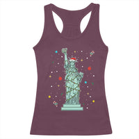 Statue Of Liberty Six Seven Meme Racerback Tank Top Gen Alpha 67 Trend Christmas Gift - Wonder Print Shop