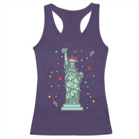 Statue Of Liberty Six Seven Meme Racerback Tank Top Gen Alpha 67 Trend Christmas Gift - Wonder Print Shop