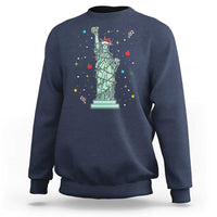 Statue Of Liberty Six Seven Meme Sweatshirt Gen Alpha 67 Trend Christmas Gift - Wonder Print Shop