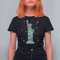 Statue Of Liberty Six Seven Meme T Shirt For Women Gen Alpha 67 Trend Christmas Gift - Wonder Print Shop