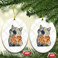 Six Seven Meme Cat 67 Pizza Nugget Ceramic Ornament Funny Gen Alpha 67 Trend Gift - Wonder Print Shop