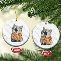 Six Seven Meme Cat 67 Pizza Nugget Ceramic Ornament Funny Gen Alpha 67 Trend Gift - Wonder Print Shop