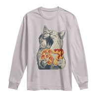 Six Seven Meme Cat 67 Pizza Nugget Long Sleeve Shirt Funny Gen Alpha 67 Trend Gift - Wonder Print Shop