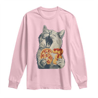 Six Seven Meme Cat 67 Pizza Nugget Long Sleeve Shirt Funny Gen Alpha 67 Trend Gift - Wonder Print Shop