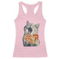 Six Seven Meme Cat 67 Pizza Nugget Racerback Tank Top Funny Gen Alpha 67 Trend Gift - Wonder Print Shop