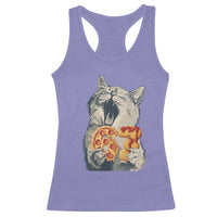 Six Seven Meme Cat 67 Pizza Nugget Racerback Tank Top Funny Gen Alpha 67 Trend Gift - Wonder Print Shop