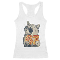 Six Seven Meme Cat 67 Pizza Nugget Racerback Tank Top Funny Gen Alpha 67 Trend Gift - Wonder Print Shop