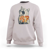 Six Seven Meme Cat 67 Pizza Nugget Sweatshirt Funny Gen Alpha 67 Trend Gift - Wonder Print Shop