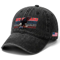 Vintage NE Football Fan Washed Cotton Baseball Cap Game Day Lover Gift