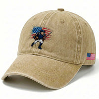NE Football Fan Supporter Washed Cotton Baseball Cap American Flag Pride Gift