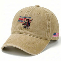 Champions Are Maye'd In NE Washed Cotton Baseball Cap Funny QB Sport Fan