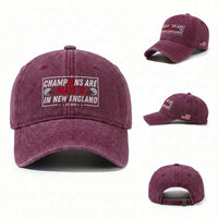 Champions Are Maye'd In NE Washed Cotton Baseball Cap FB Lover Gift