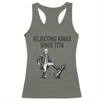 Rejecting Kings Since 1776 Racerback Tank Top Funny George Washington