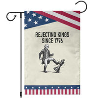 Rejecting Kings Since 1776 Garden Flag Funny George Washington