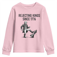Rejecting Kings Since 1776 Youth Sweatshirt Funny George Washington