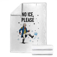 Funny George Washington Throw Blanket No Ice Please