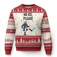 Funny George Washington Ugly Christmas Sweater No Ice Please