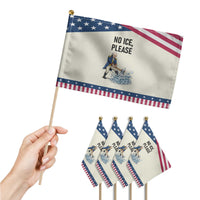 Funny George Washington Political Anti Ice Gift Patriotic Handheld Flag