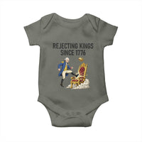 Funny George Washington Protest Baby Onesie Rejecting Kings Since 1776