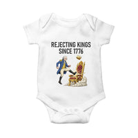 Funny George Washington Protest Baby Onesie Rejecting Kings Since 1776