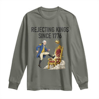 Funny George Washington Protest Long Sleeve Shirt Rejecting Kings Since 1776