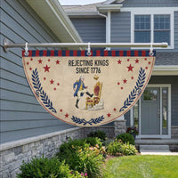 Funny George Washington Protest Patriotic Fan Flag Rejecting Kings Since 1776