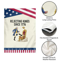 Funny George Washington Protest Garden Flag Rejecting Kings Since 1776
