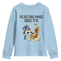 Funny George Washington Protest Youth Sweatshirt Rejecting Kings Since 1776