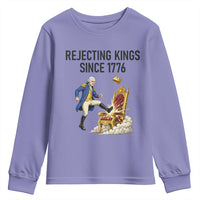 Funny George Washington Protest Youth Sweatshirt Rejecting Kings Since 1776