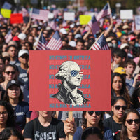 Funny George Washington Protest Protest Sign No Kings In America