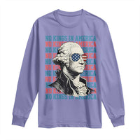 Funny George Washington Protest Long Sleeve Shirt No Kings In America