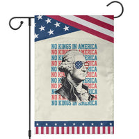 Funny George Washington Protest Garden Flag No Kings In America