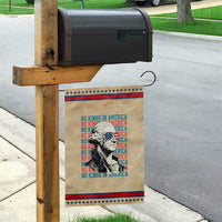 Funny George Washington Protest Garden Flag No Kings In America