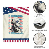 Funny George Washington Protest Garden Flag No Kings In America