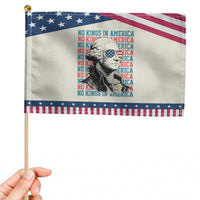 Funny George Washington Protest Patriotic Handheld Flag No Kings In America