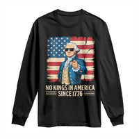 Patriotic George Washington Long Sleeve Shirt No Kings In America