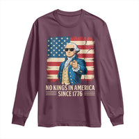 Patriotic George Washington Long Sleeve Shirt No Kings In America