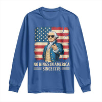 Patriotic George Washington Long Sleeve Shirt No Kings In America