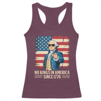 Patriotic George Washington Racerback Tank Top No Kings In America