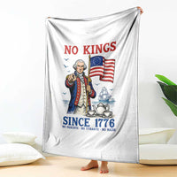 American Patriot George Washington No Kings Throw Blanket Political Humor Gift