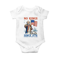 American Patriot George Washington No Kings Baby Onesie Political Humor Gift