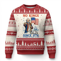 American Patriot George Washington No Kings Ugly Christmas Sweater Political Humor Gift