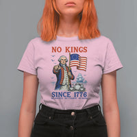 American Patriot George Washington No Kings T Shirt For Women Political Humor Gift